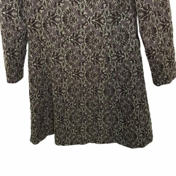 Young Essence Brown Green Embroidered Coat Small - Picture 7 of 12